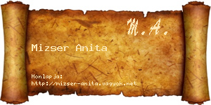 Mizser Anita névjegykártya